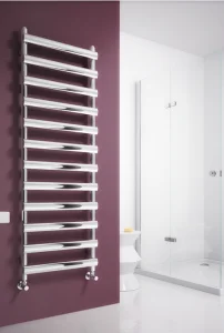 Reina Deno 500X992 Brushed Stainless Steel Towel Rail detail view - Image 2