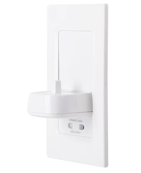 Proofvision Tbcharge In-wall Electric Toothbrush Charger & Shaver Socket - White