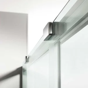 Crosswater Design 8 Soft Close Sliding 8mm Shower Door 1200mm Silver detail view - Image 4