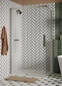 Crosswater Asura 8mm Side Panel for Sliding Door 800 Brushed Nickel