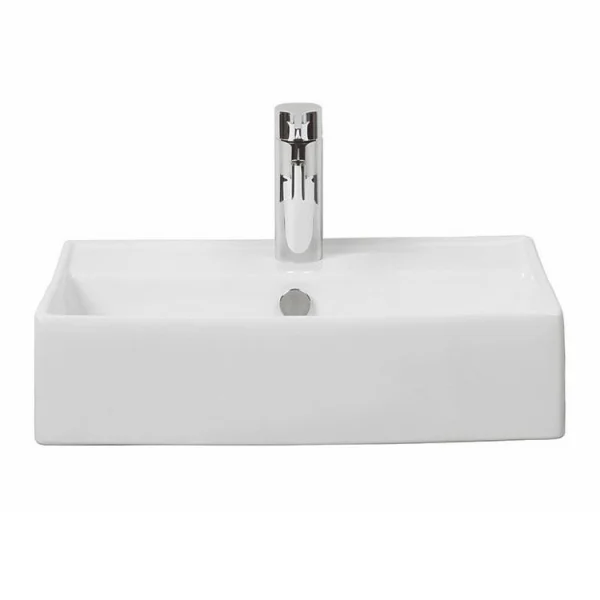 Crosswater Turin Wall Mounted Basin 500 with Overflow White