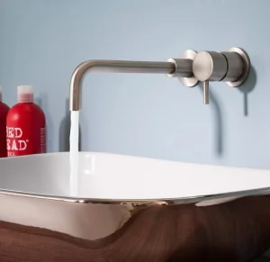 Crosswater Mpro Basin 2 Hole Set Wall Mounted Stainless detail view - Image 4