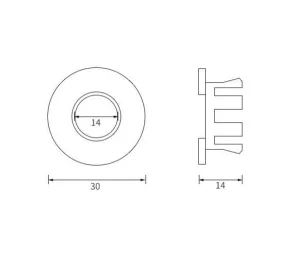 Crosswater Overflow Cover Chrome detail view - Image 3