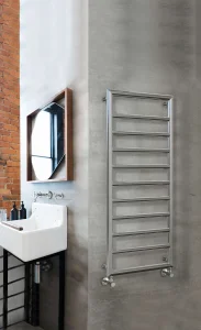 Vogue Smooth Towel Radiator Electric Only - Chrome 800X500 detail view - Image 2