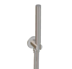 Ava Hand Shower Integrated Round Wall Outlet, Hose & Hand Shower - Polished Stainless Steel detail view - Image 3