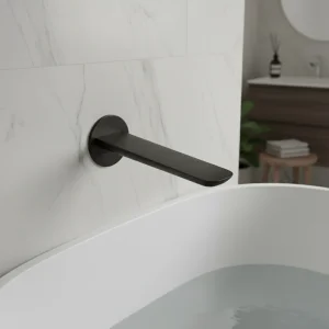 Ava Purity Wall Mounted Bath Spout - Brushed Black detail view - Image 3