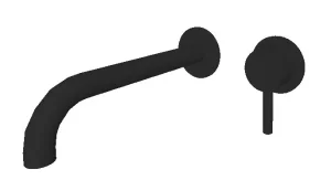 Ava Trend 2 Hole Wall Mounted Bath Mixer - Brushed Black detail view - Image 4