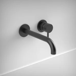Ava Trend 2 Hole Wall Mounted Bath Mixer - Brushed Black