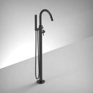 Ava Trend Floor Mounted Bath Shower Mixer - Brushed Black