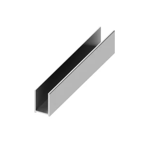 Abacus X Series Surface Channel for 10mm Glass 2400mm Polished Aluminium