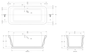 Bc Designs Senator Bath 1804 X 850 (no Waste) Industrial Grey detail view - Image 2