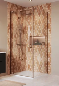 Crosswater Asura 8mm Side Panel for Hinged Door 900 Brushed Bronze