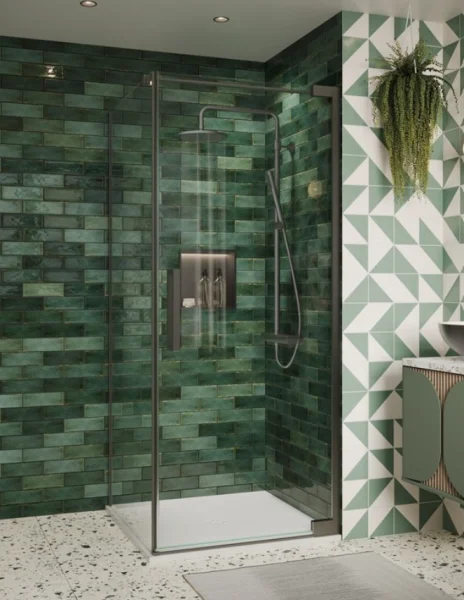 Crosswater Asura 8mm Side Panel for Hinged Door 900 Slate