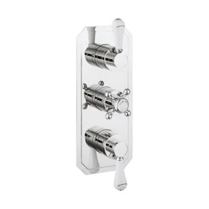 Crosswater Belgravia 3 Handle Trimset (must be paired with WLBP2000RC_V2) Chrome White Lever