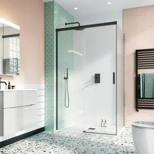 Crosswater Design Slider Closing Profile Matt Black detail view - Image 3