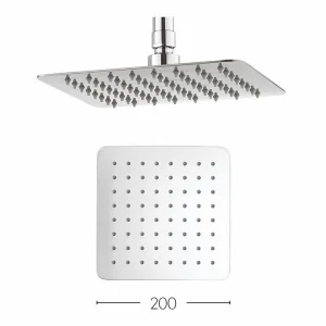 Crosswater Glide Showerhead 200mm Chrome detail view - Image 4