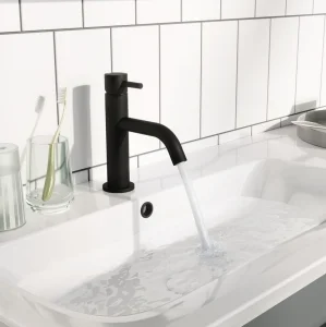 Crosswater Overflow Cover Matt Black detail view - Image 2