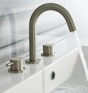 Crosswater Mpro Basin 3 Hole Set Wall Mounted Stainless detail view - Image 2