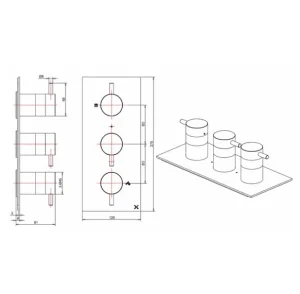 Crosswater Mpro 3 Handle Trimset (must Be Paired With Wlbp2000r+) Matt Black detail view - Image 3