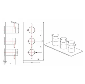 Crosswater Mpro 3 Handle Trimset (must Be Paired With Wlbp2000r+) Stainless Steel Effect detail view - Image 4