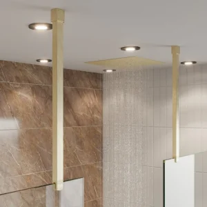 Crosswater MPRO Stream 380 x 380 Recessed Shower Head Brushed Brass