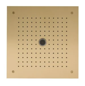 Crosswater Mpro Stream 380x380 Recessed Shower Head Brushed Brass detail view - Image 5