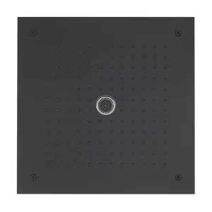 Crosswater Mpro Stream 380x380 Recessed Shower Head Matt Black detail view - Image 2