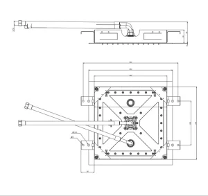 Crosswater Mpro Stream 380x380 Recessed Shower Head Matt Black detail view - Image 5