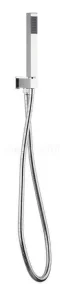 Crosswater Square Shower Kit with Shower Handset, Hose and Wall Outlet Chrome detail view - Image 2