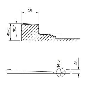 Crosswater Offset Quadrant Shower Tray 800x1000 Lh 45mm detail view - Image 3