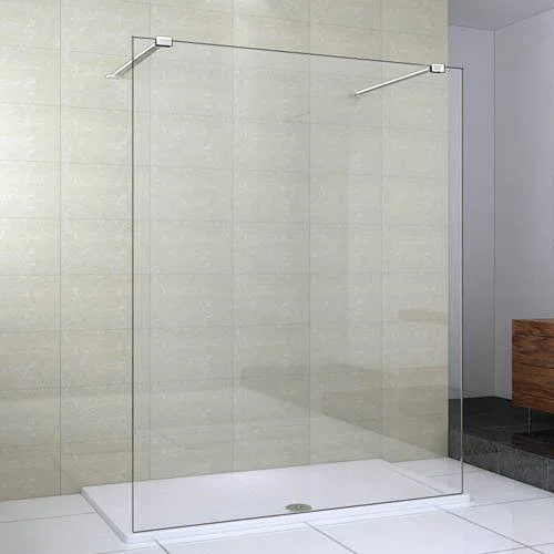 Eastbrook Valliant Walkin 900x1950 B Inc.2 Support Bars 8mm Chrome