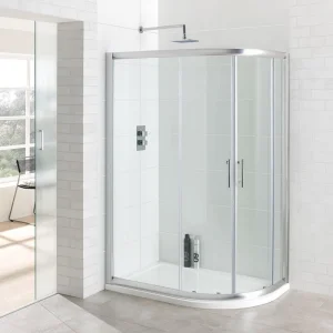 Eastbrook Vantage Easy Clean Offset Quadrant 1000x760 Chrome detail view - Image 3