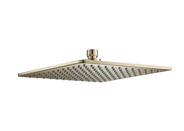Just Taps Hix Sqare Shower Head 250mm Brushed Brass