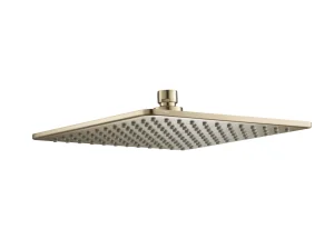Just Taps Hix Sqare Shower Head 250mm Brushed Brass