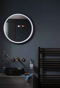 Just Taps Evo 3 Hole Wall Mounted Basin Mixer Tap Brushed Bronze 200mm Spout detail view - Image 2