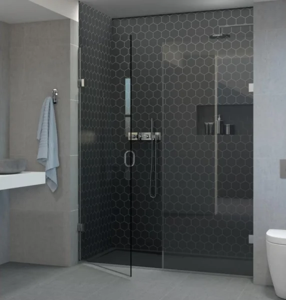 Shower Lab View 03 Standard-door + Inline Panel 1657-1685 X 2000