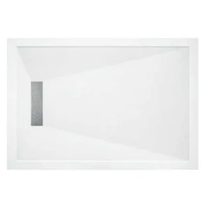 London Showers  Linear 1000 x 900mm Tray & Waste - White
