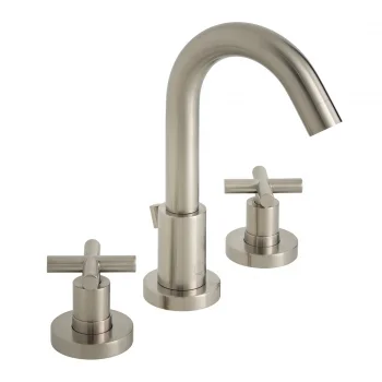 Vado Individual Elements 3 Hole Deck Mounted Basin Mixer With Pop-up Waste Brushed Nickel
