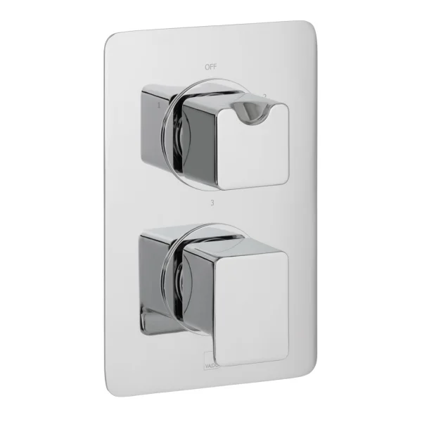 Vado Dx Phase 3 Outlet 2 Handle Concealed Thermostatic Valve Chrome