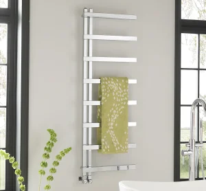 Vogue Keys II Towel Radiator Dual Energy - Chrome 1080X500 detail view - Image 3