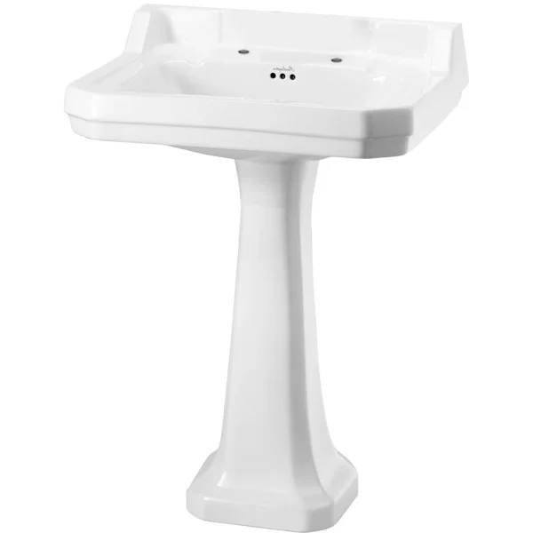 Burlington Edwardian 560 2TH Basin and Standard Pedestal