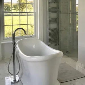 Crosswater Mpro Bath Shower Mixer Floor Standing Chrome detail view - Image 3