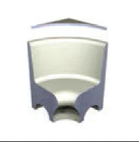 London Showers Em Highback Shower Seat Round