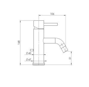 Just Taps Florence Round Single Lever Basin Mixer Without Pop Up Waste Chrome product image - Image 2