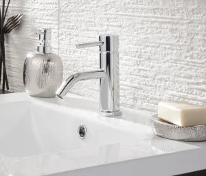 Just Taps Florence Round Single Lever Basin Mixer Without Pop Up Waste Chrome product image - Image 3