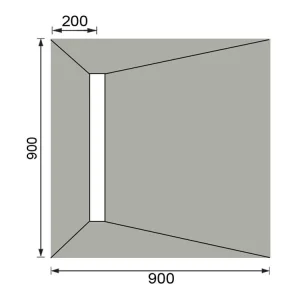 London Showers Em Lin 300 Shower Tray 9x9 End detail view - Image 2