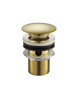 Just Taps Basin Waste Click Clack Slotted Light Gold