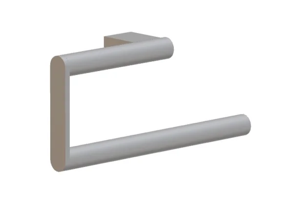Ava Round Towel Bar - Brushed Stainless Steel