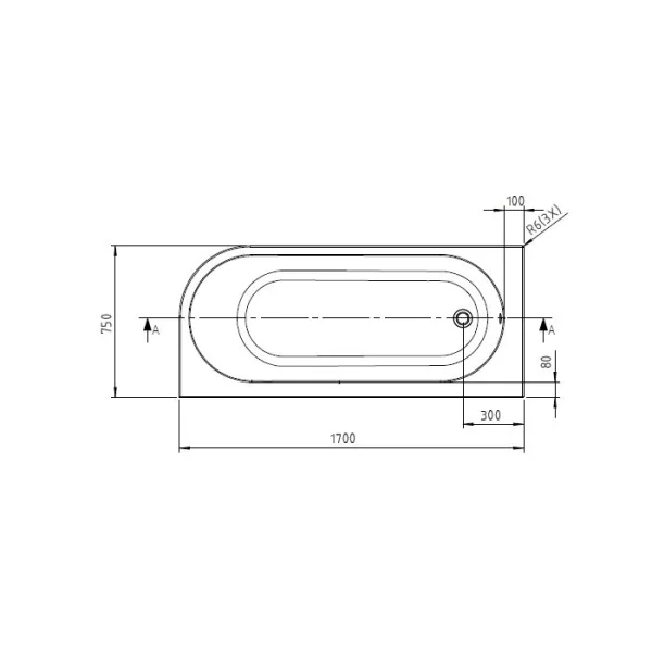 Bc Designs Ancorner 1700 X 750 Left Handed White