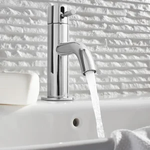 Crosswater Design Mini Monobloc Basin Mixer Tap without Waste Chrome detail view - Image 4